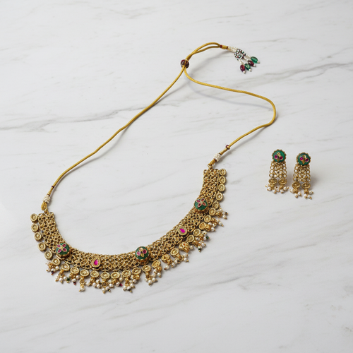 Gold Bridal Necklace Set